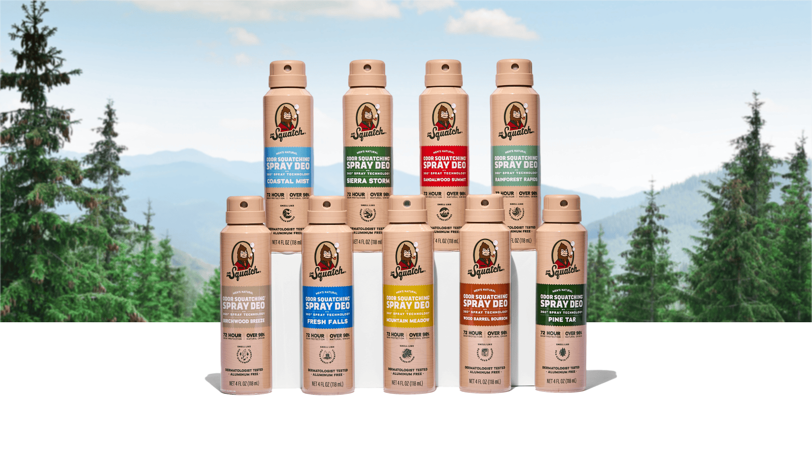 Spray Deodorant 4-Pack - Easy Hero Lineup