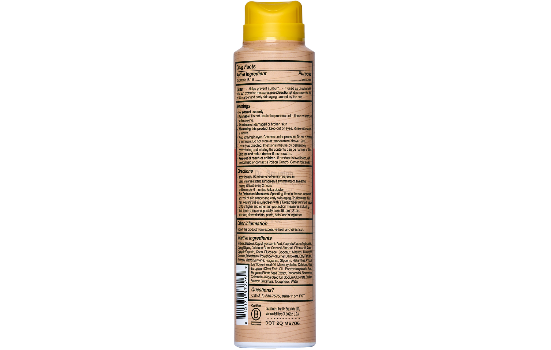 Dr. Squatch Spray Sunscreen | SPF 30 UVA/UVB Protection | Non-Greasy Mineral Sunscreen for Men - Trail Blend