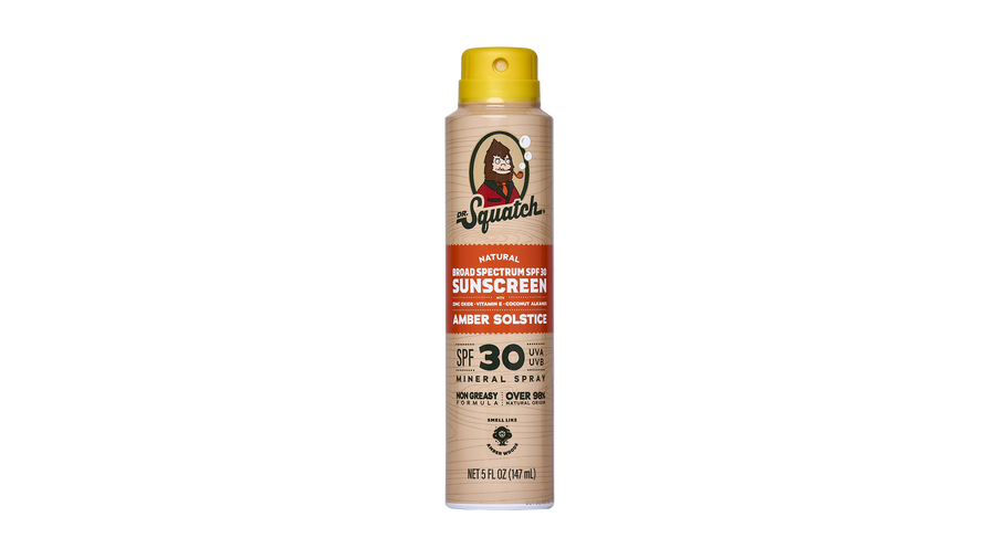 Dr. Squatch Spray Sunscreen | SPF 30 UVA/UVB Protection | Non-Greasy Mineral Sunscreen for Men - Trail Blend
