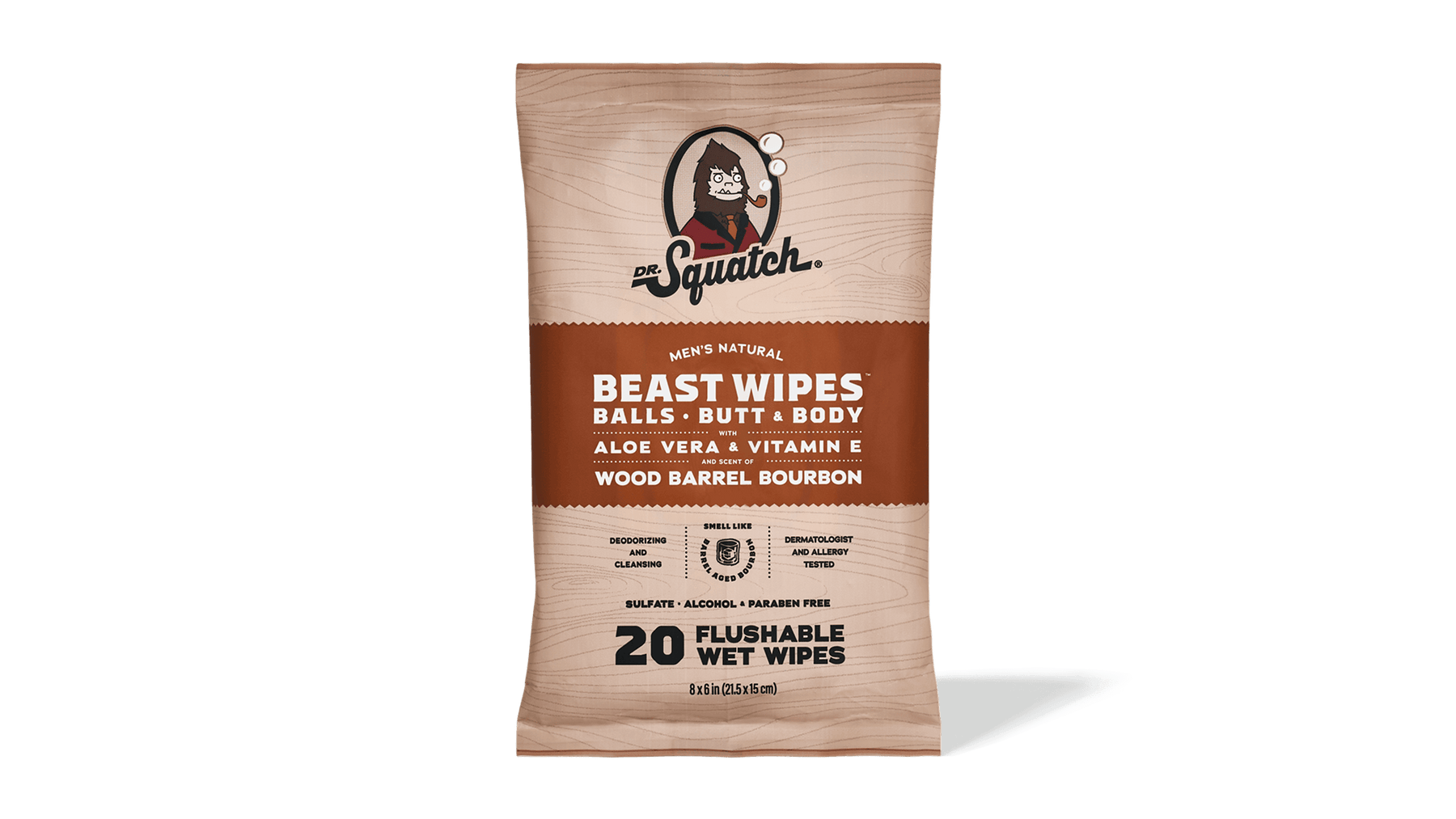 Wood Barrel Bourbon Wipes - Easy Carry